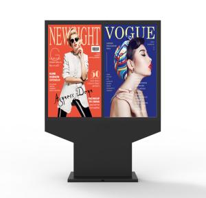 China 55 Inch Digital Standee Outdoor Signage Kiosk Dual Screen Windows Linux System wholesale