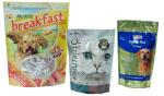 stand up pouch , flat bottom snack food plastic bags , pet food packaging bags