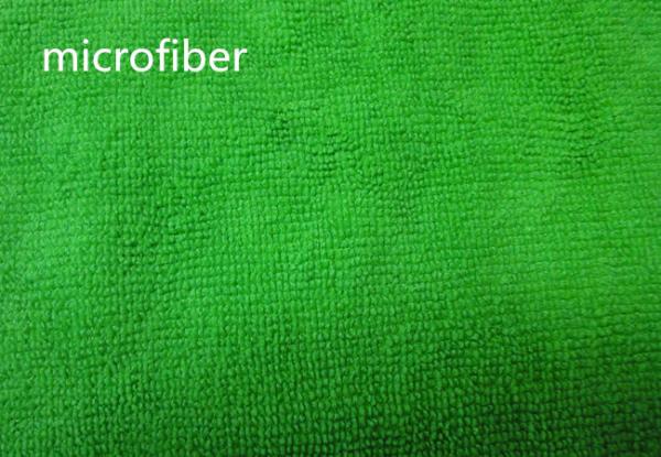 Green 150cm Width microfiber car cleaning cloths Kitchen Bathroom Use Warp Terry