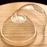 Pet Clear Dome Lids , Clear Plastic Dome Lids For Cups Containers Safety