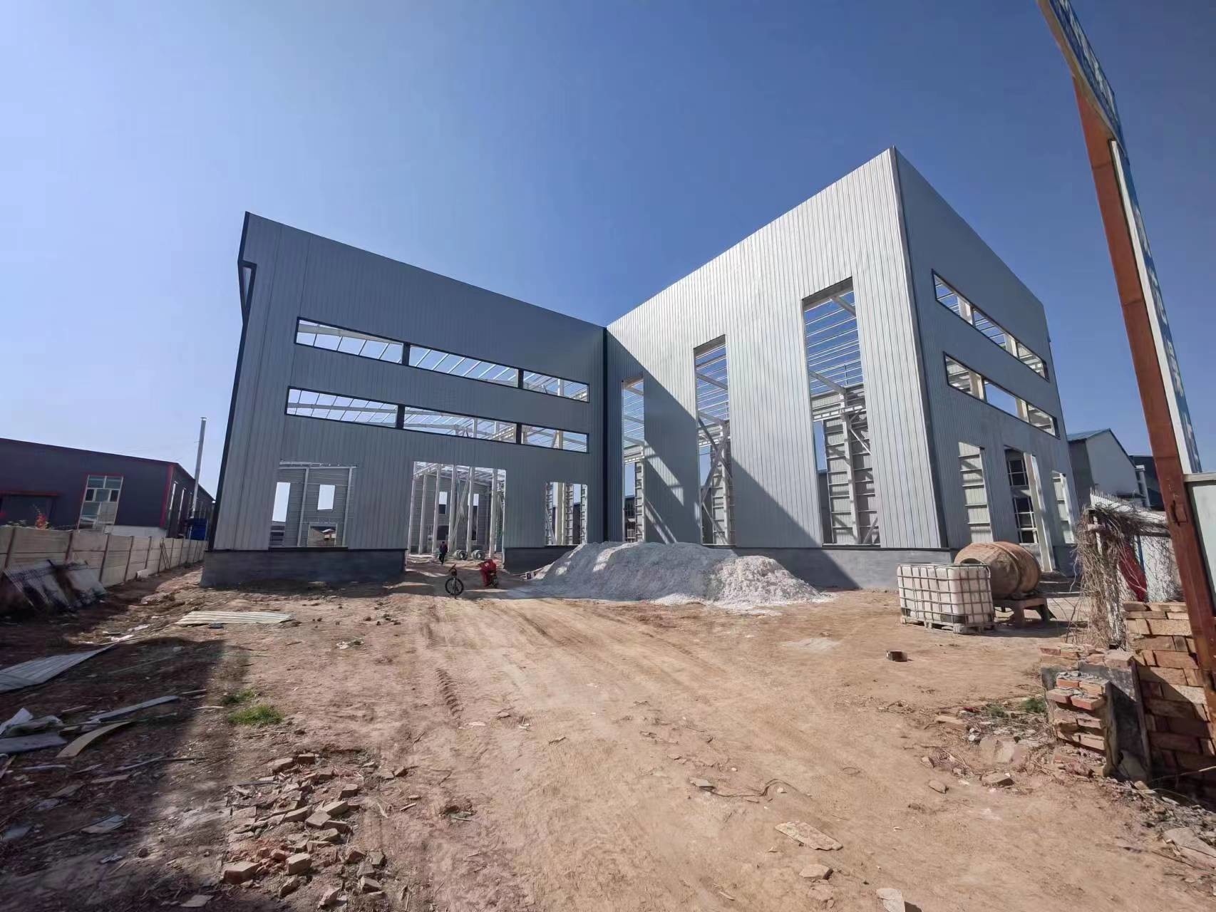 Painted 30x30 Prefabricated Steel Warehouse Customizable