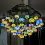 Wholesale Hanging glass chandeliers light Turkish Moroccan Pendant Light