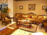 3 Seater Wooden Luxury Sofa Set High Resilience Elastic French Baroque Couch