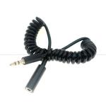 Spring Sprial Coiled Male to Female 3.5mm Jack Aux Stereo Audio Extension Cable