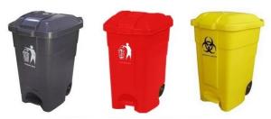 China 50L medical waste bin with wheels and pedal wholesale