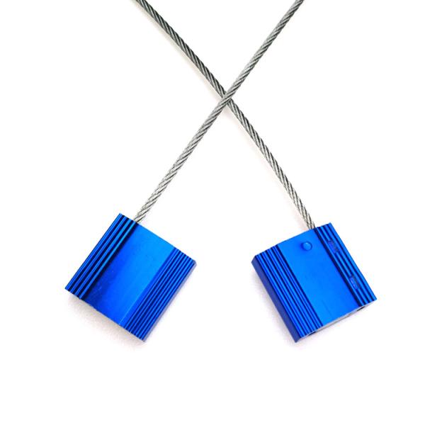 Galvanized Steel Wire Cable Security Seals 26*26mm Markable Area Laser Printed
