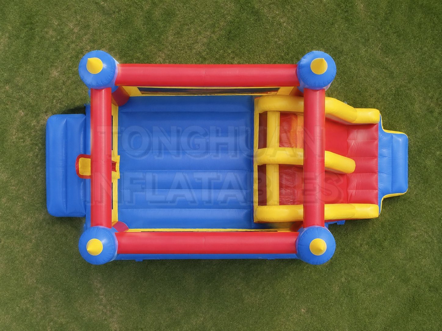 Custom Inflatable Bounce House with Side Slide and Castle Towers for Children Parks and Party Rental Business