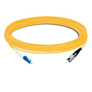 China 7m (23ft) Simplex OS2 Single Mode LC UPC to FC UPC PVC (OFNR) Fiber Optic Cable wholesale