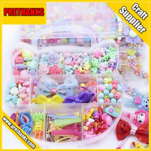 China Kids diy barcelets threading beads plastic jewelry play toy set for kids,kids hair beads wholesale