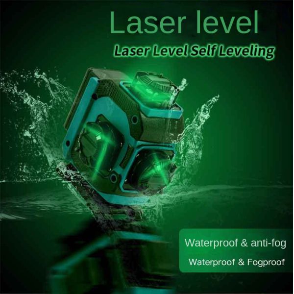 High Precision 16-Line Industrial DIY Rotating Green Laser Level 4D for Construction Measurement