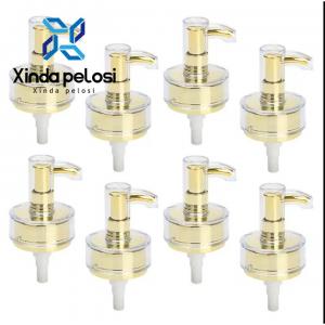 China 24/410 Lotion Dispenser Pump Gold Lotion Hand Pressure Shower Gel Pump Head wholesale