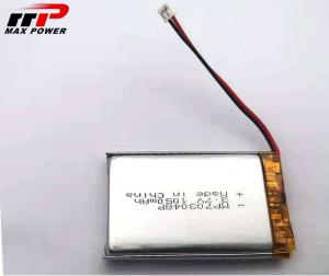 China 1050mAh 3.7V Rechargeable Lithium Polymer Battery For Coffee Machine wholesale