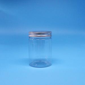 China Transparent Candy PET Food Grade Empty Cylinder Round Food Jar Screw Top Lid wholesale