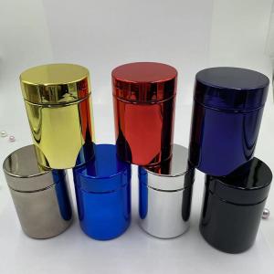 China Label Design Service HDPE Bottle Metal Silver Round Plastic Fitness Sport Nutrition Polyethylene Bottles Package for Bcaa Powder wholesale