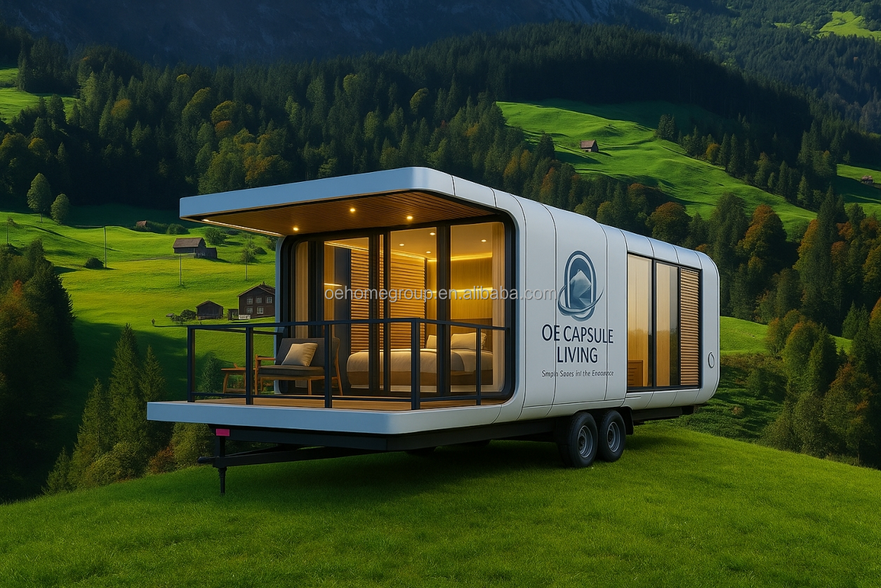 Modular 7 Luxury Prefab Steel Smart Tiny Space Capsule Home Prefabricated Capsule Room Hotel Capsule House Outdoor