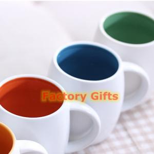 China Two Tone Mug And Cup 500ml Ceramic Barrel Coffee Mug Easy Cleaning wholesale