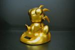 Gold Small Electronic Toys / Solar Energy Toys With Happy Worker Logo 10CM