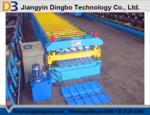 China 5.5kw Hydraulic Cutting Roof Panel Roll Forming Machine With For Outdoor Decoration wholesale