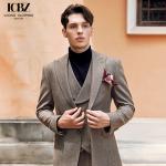 Anti-Wrinkle Brown Wool Business Suit Perfect for Formal and Business Casual