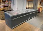 Supermarket Combination Commercial Glass Door Chest Island Freezer With Auto