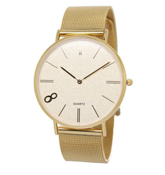 Ultra-thin case mesh band Stainless Steel Watches / stainless steel bracelet