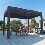 Aluminum Louvered Pergola Garden Leisure European Style Louvers With Metal Roof