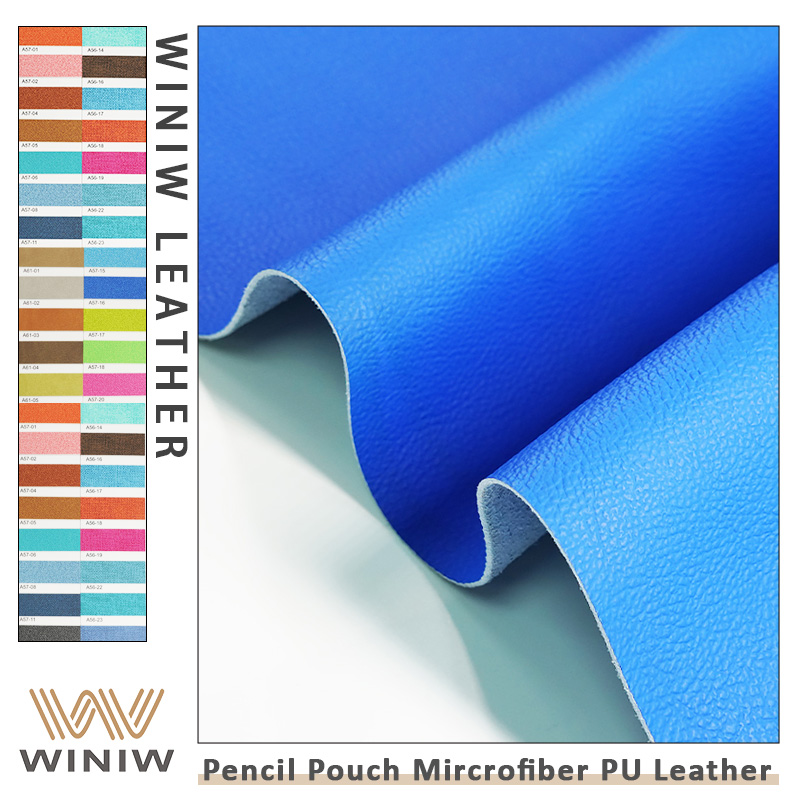 Pouch Faux Leather Embroidered Fabric