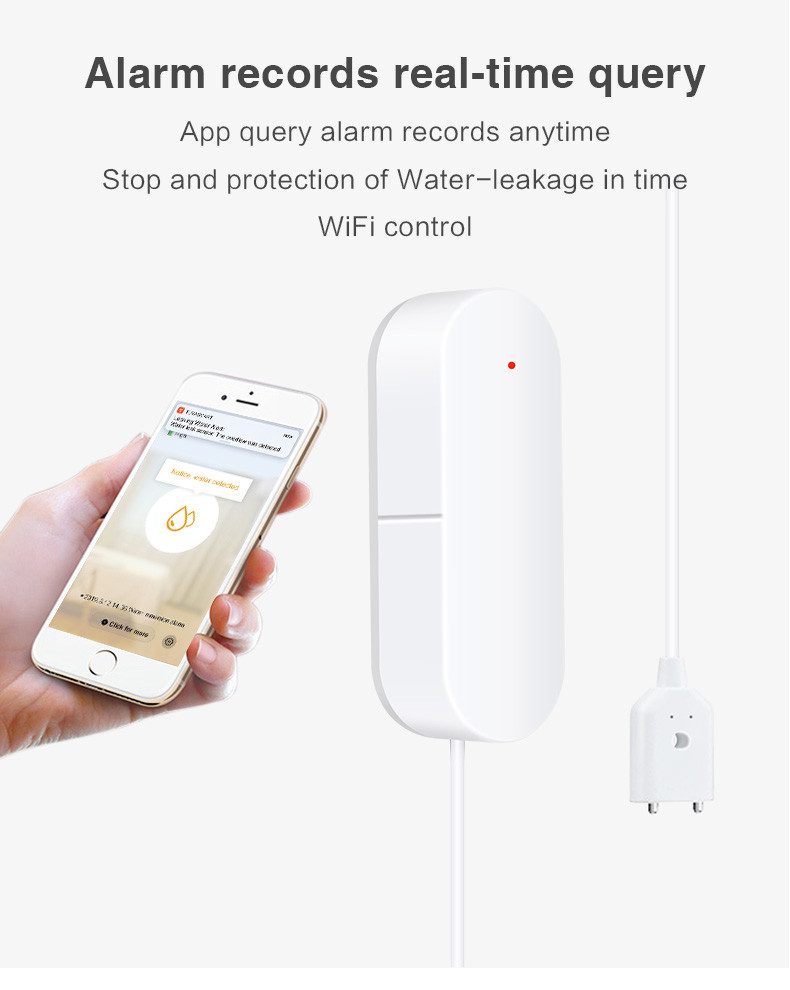 Tuya Smart Life Manufacturer Wifi Smart Water Leakage Detector With A Variety Of Smart Accessories