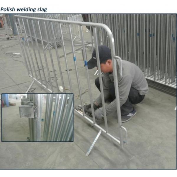 Electric Galvanized Temporary Fencing Crowd Control Barriers Metal Pedestrian Barriers