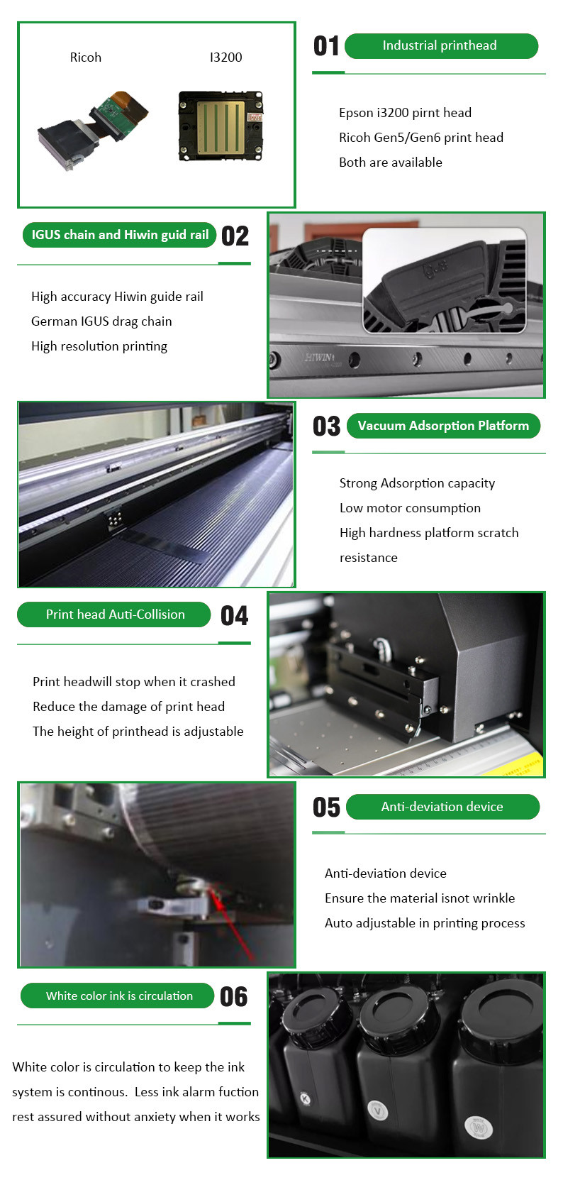 Easy To Operate Hybrid UV Flatbed Printer Printing Machine