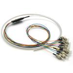 12 Colors ST Ribbon Fan Out Single Mode Fiber Pigtails