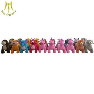 China Hansel safari kids toy ride electric plush walking animal ride on car wholesale