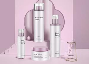 China PP PET Cosmetic Packaging Set Custom Toner Lotion Bottle Cream Jar Screw Clusure wholesale