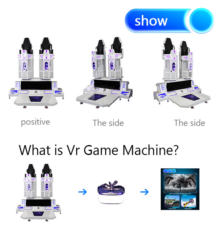 Two Players Roller Coaster 9D Virtual Reality Cinema Simulator Game Machine