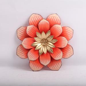 China Exquisite Metal Flower Ornaments Customized Metallic Wall Decor Rustproof wholesale
