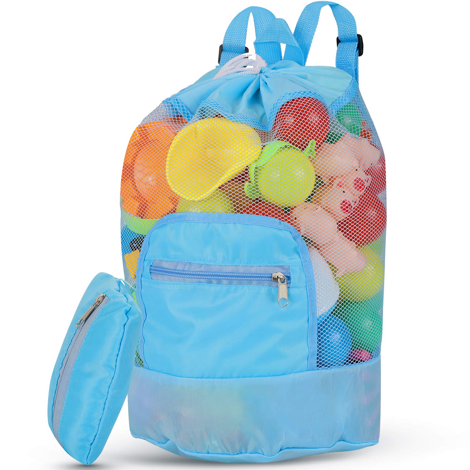 Drawstring Beach Bag Tote Backpack Foldable Design Space Saving Outdoor Activity