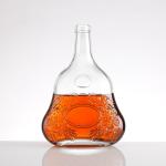 Hot Stamping Surface Handling 375/500/750/1000ml Luxury Square Whisky Gin Glass