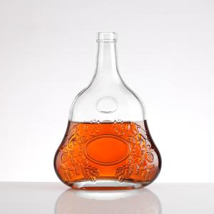 China Hot Stamping Surface Handling 375/500/750/1000ml Luxury Square Whisky Gin Glass Bottles wholesale