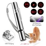 Purple Red White Laser Cat Teaser Interactive Toy Rechargeable Cat Toys