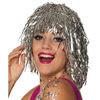 China Foil Tinsel Silver Tinsel Wig Fancy Dress Shiny Wig 4.7 X 3.9 X 2 Inches wholesale