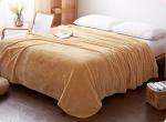 Washable Candy Color Flannel Bed Blanket , Jacquard Coral Fleece Blanket 220