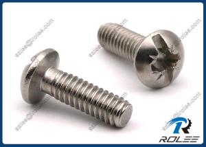 China 18-8/316 Stainless Steel Slotted Pozi Combo Drive Round Head Machine Screws wholesale