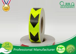 China Dark Self Adhesive Arrow PET Reflective Electrical Warning Tape For Truck / Vehicles wholesale
