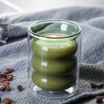 6oz Hot Selling High Borosilicate Handle Heat Resistant Double Wall Clear Coffee
