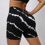 Seamless tie-dye abdominal lifting hip yoga shorts summer fitness running shorts