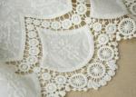 Customized Embroidery Cotton Lace Fabric By The Yard For Dress Cloth Off White