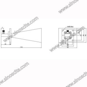 China Compact Broadband Horn Antenna / Rf Horn Antenna For Communications wholesale