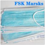 Antiviral 3 Ply Surgical Face Mask Bfe95 Disposable Face Mask Blue And White