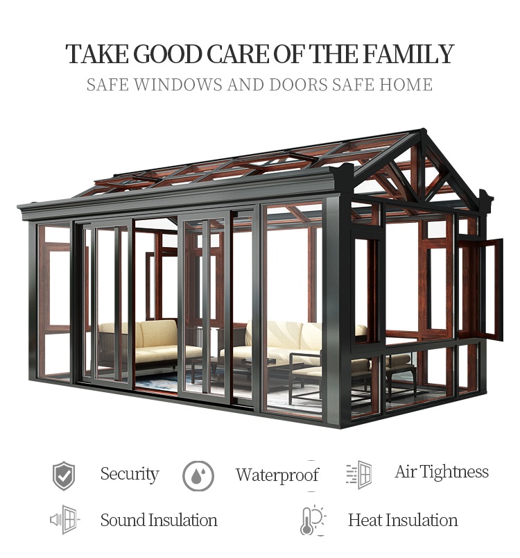 Modern Office Building Design Four Season Sun House For Aluminum Profile Screen Rooms