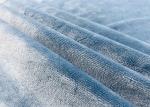210GSM Soft Plush Toy Fabric 100% Polyester Warp Knitted Blue Color